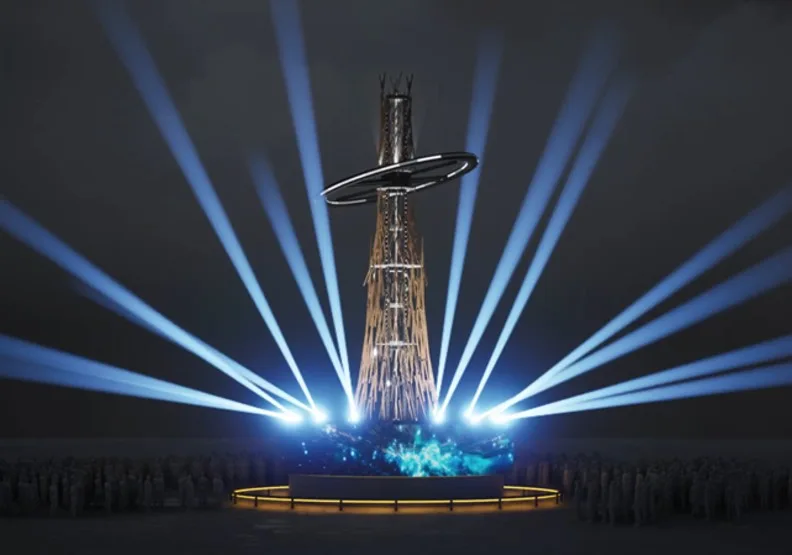 2026台灣燈會將在3月3日於嘉義登場，圖為主燈《光沐－世界的阿里山》。取自2026台灣燈會在嘉義官網。