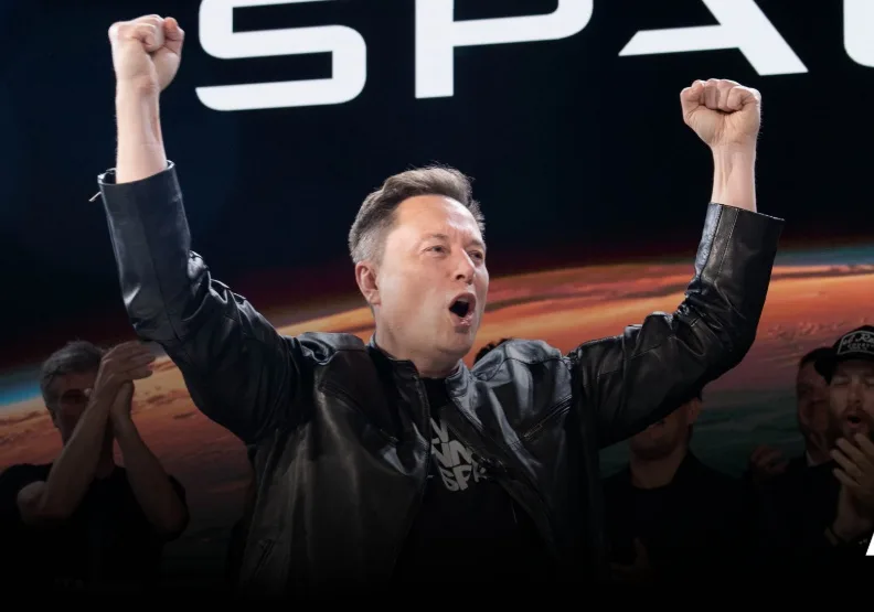 馬斯克（Elon Musk）旗下太空探索科技公司（SpaceX）今天股價再度大漲。取自X@Nasdaq